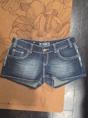 Rock & Roll Women's Dark Blue Denim Shorts LIKE NEW